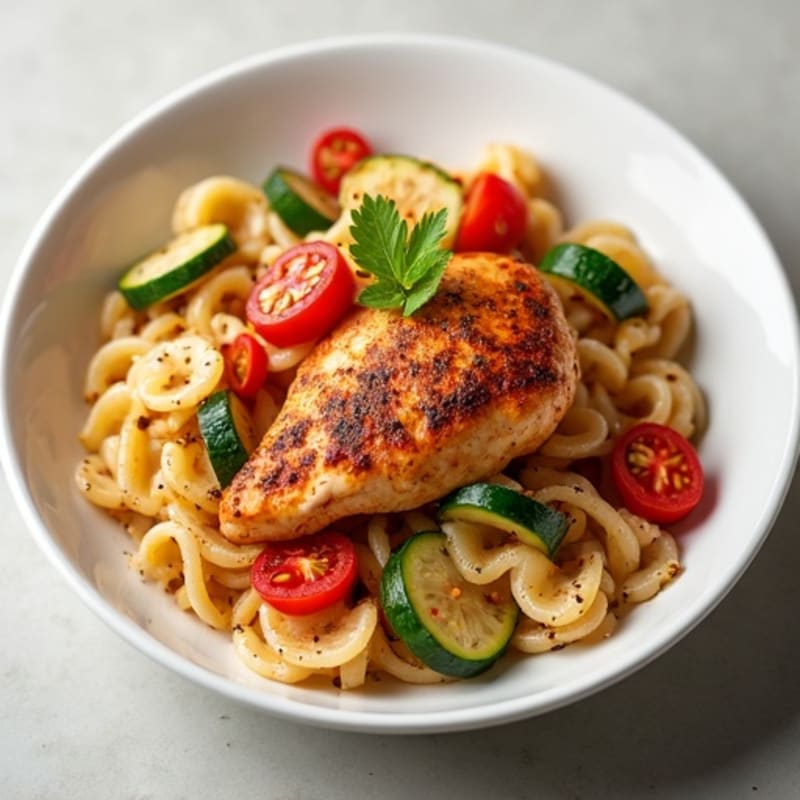 Spicy Cajun Chicken and Veggie Pasta