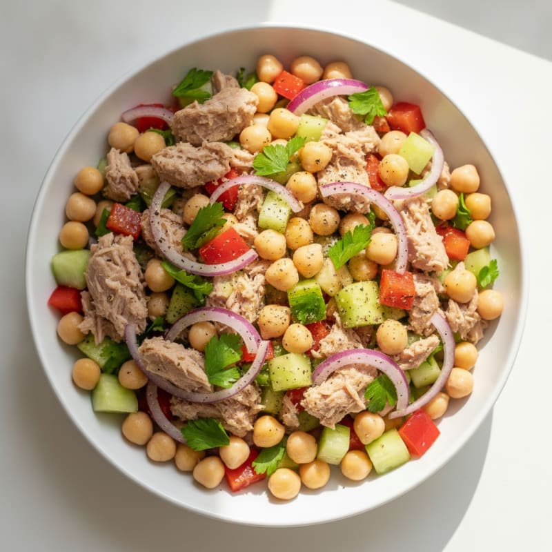 Mediterranean Tuna and Chickpea Salad