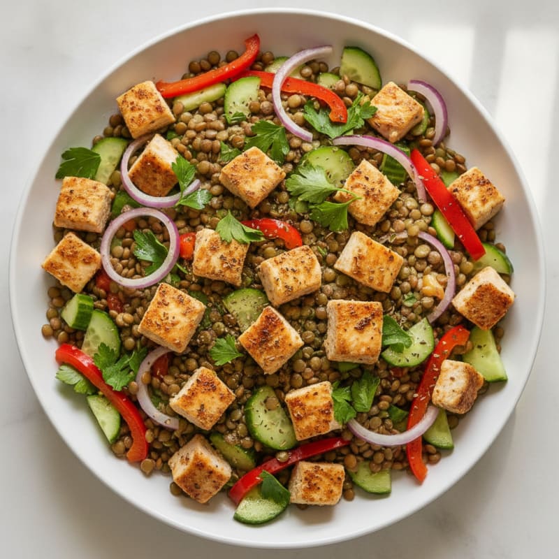 Hearty Lentil Salad with Lemon-Herb Vinaigrette