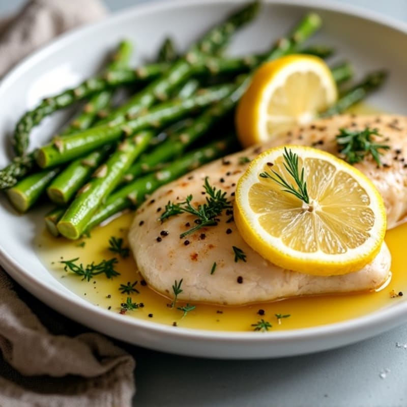 Sheet Pan Lemon Herb Chicken and Roasted Asparagus
