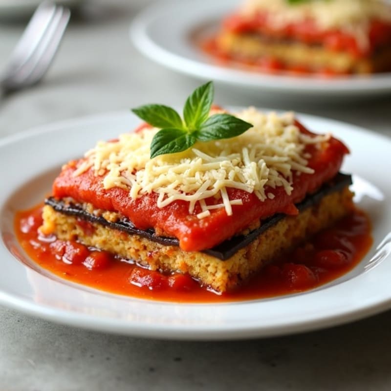 Healthy Baked Eggplant Parmesan