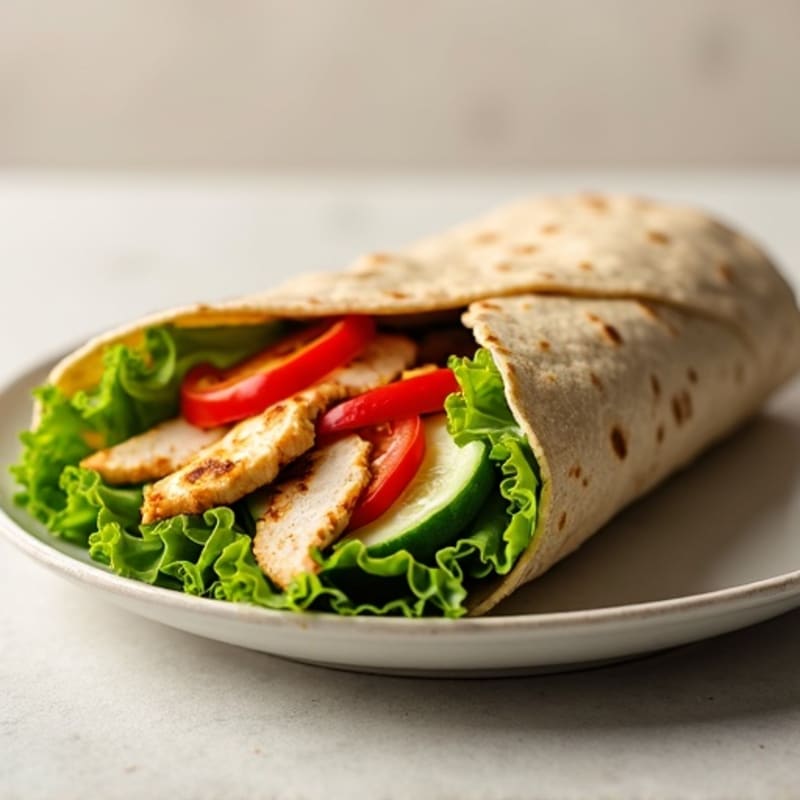 Herb Grilled Chicken and Crisp Veggie Wrap