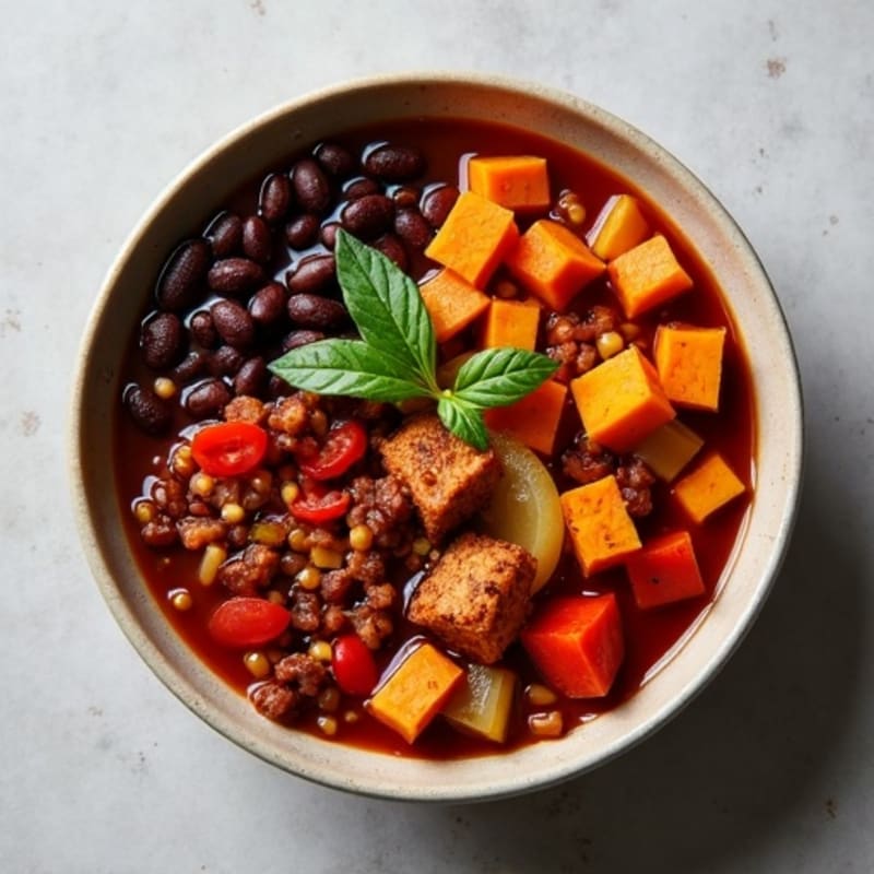 Rich Black Bean and Sweet Potato Chili