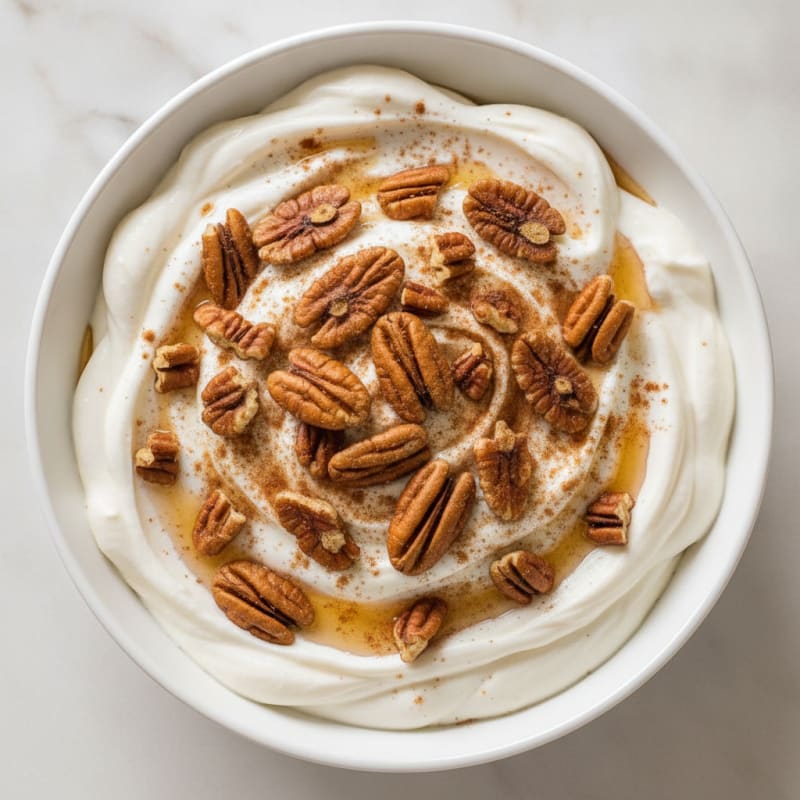 Silky Greek Yogurt Protein Pudding with Toasted Pecans