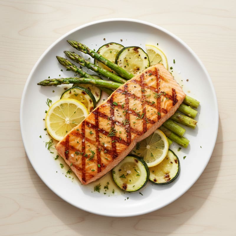 Golden Lemon-Herb Grilled Salmon