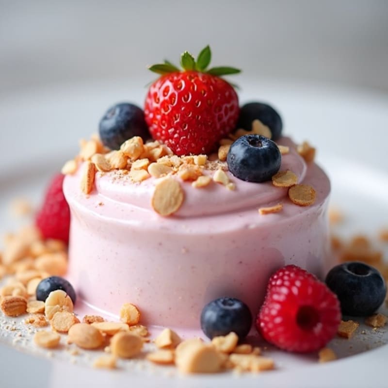 Silky Greek Yogurt Protein Mousse with Fresh Berries