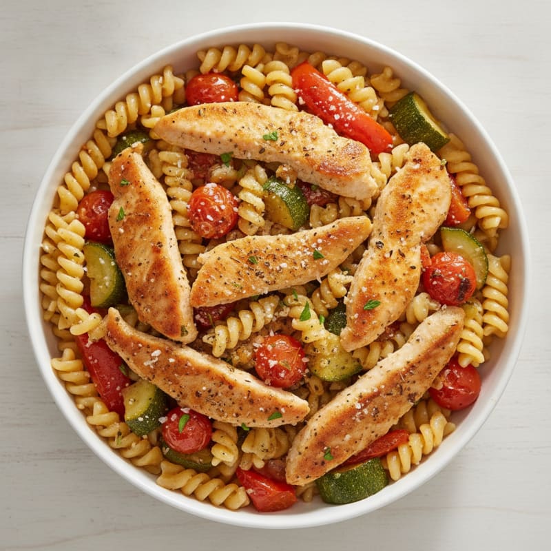 Chicken Pasta with Roasted Vegetables