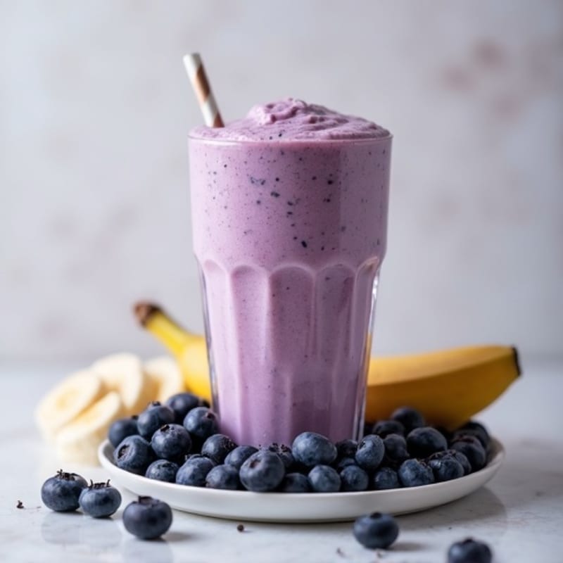 Creamy Blueberry Protein Power Smoothie