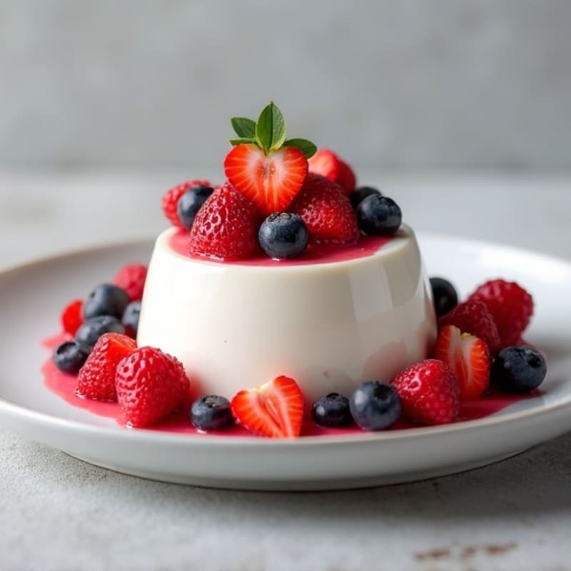 Silky Greek Yogurt Protein Pudding with Berries