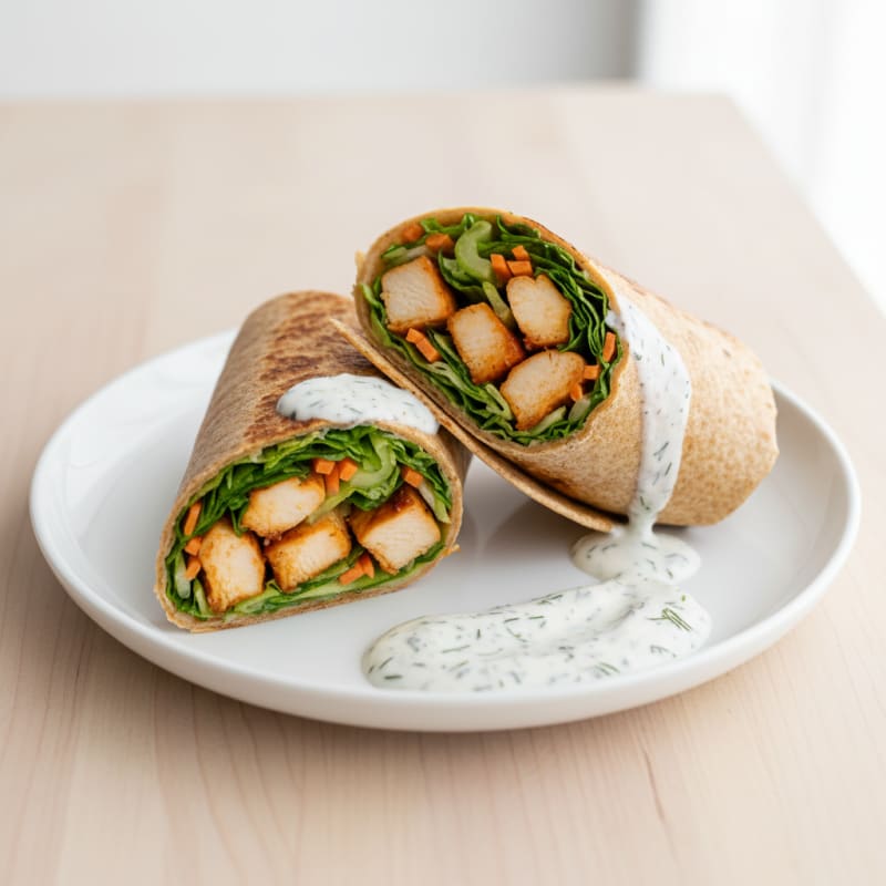 Crispy Buffalo Ranch Chicken Wraps