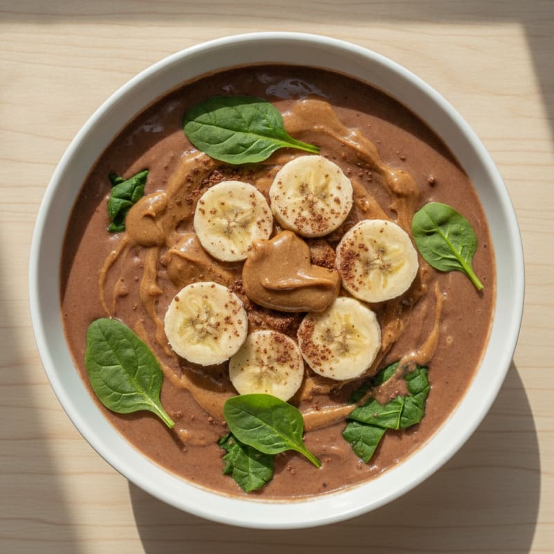 Chocolate Protein Shake with Almond Butter and Banana