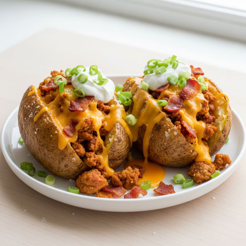 Loaded Cheddar-Bacon Baked Potatoes