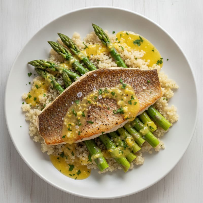 Pan-Seared Red Snapper with Lemon-Herb Sauce