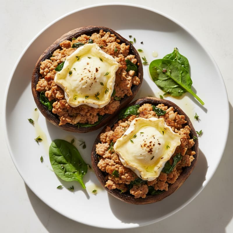 Herb & Goat Cheese Stuffed Portobello