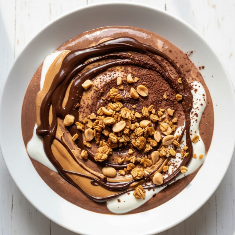 Creamy Protein Chocolate Shake with Peanut Butter