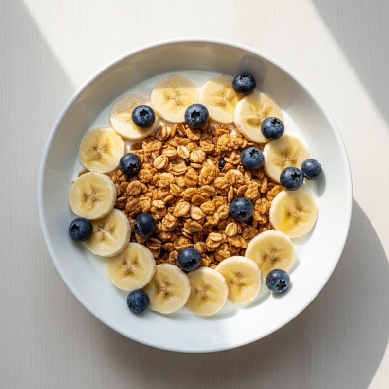 Greek Yoghurt Muesli with Berries and Banana
