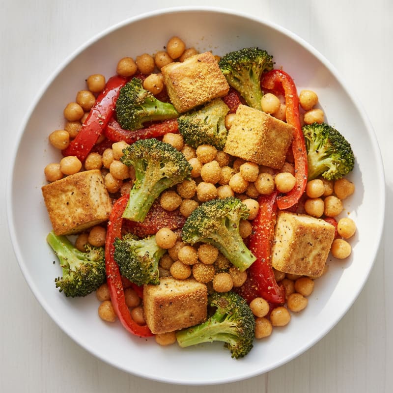 Roasted Vegetable and Chickpea Bowl