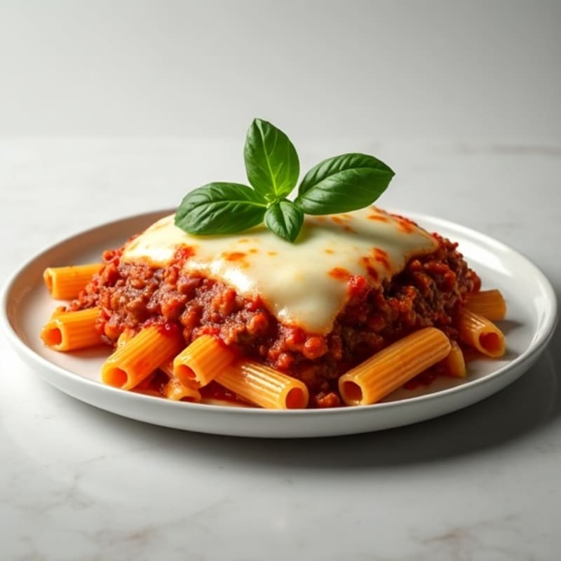 Healthy Lean Ground Beef Baked Ziti