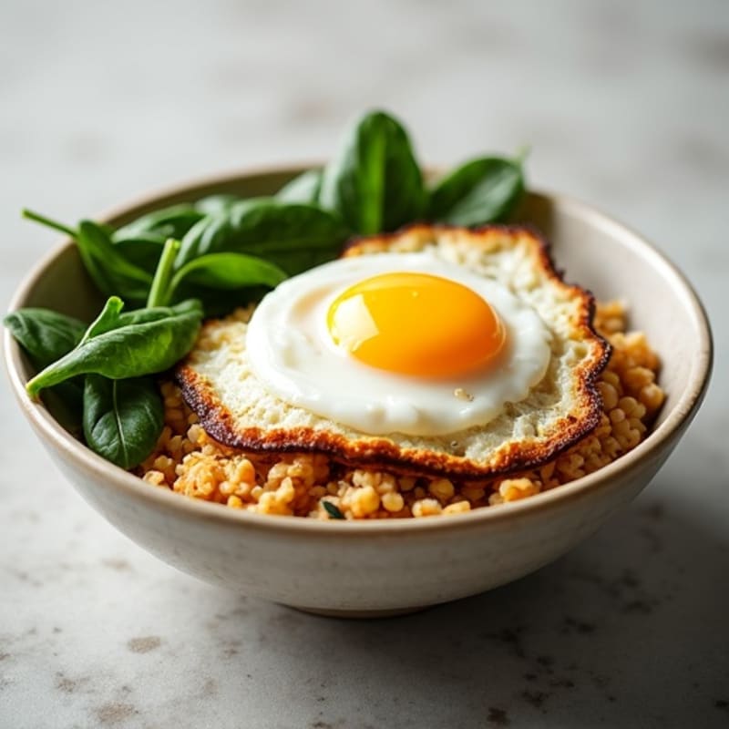 Savory Oats with Crispy Fried Egg