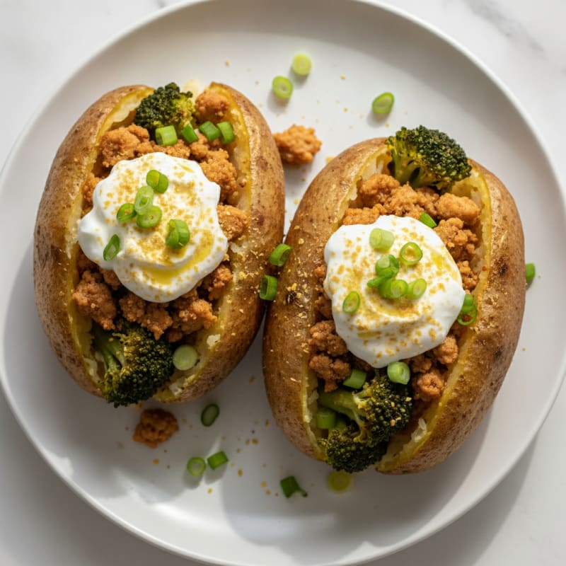 Loaded Baked Potatoes with Savory Toppings