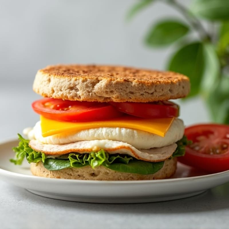 Protein-Packed Egg White and Turkey Breakfast Sandwich