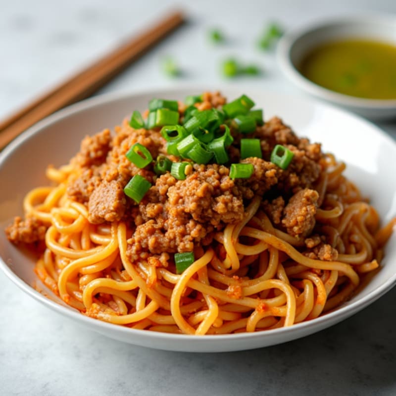 Spicy Garlic Noodles with Ground Turkey