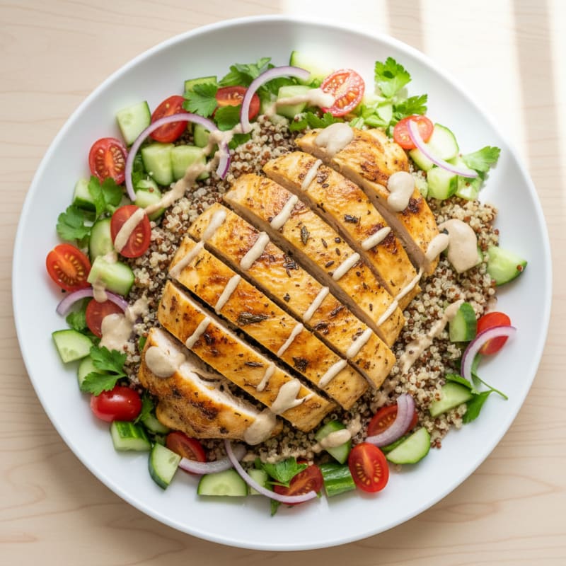 Tender Lemon-Herb Roasted Chicken Shawarma