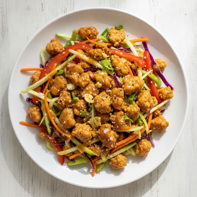 Sesame Ginger Ground Chicken Salad