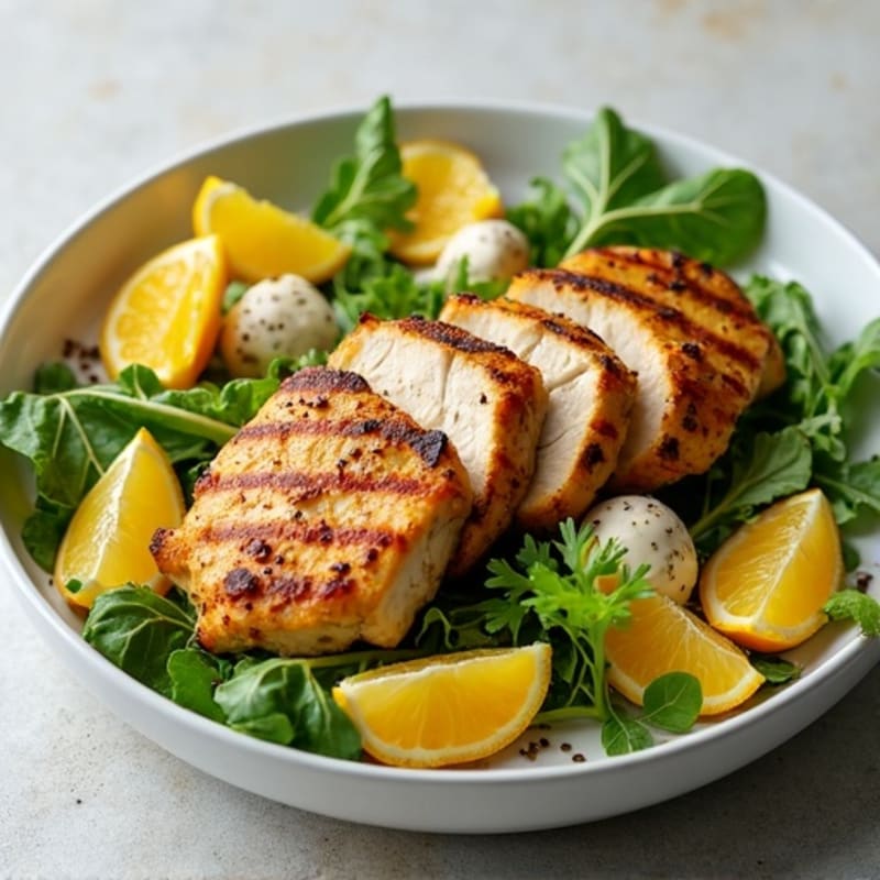 Grilled Chicken and Mixed Greens Salad with Citrus Vinaigrette