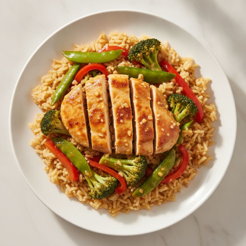 Ginger-Garlic Chicken Stir-Fry with Vegetables