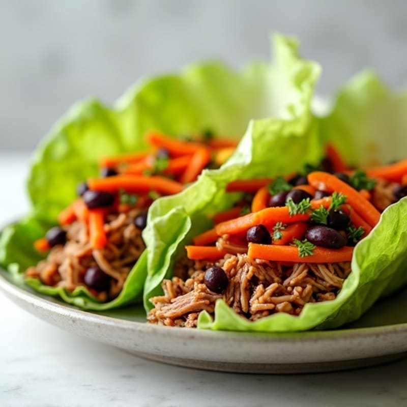 Slow Cooker Pulled Pork Lettuce Wraps