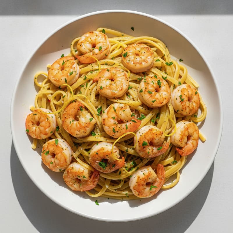 Lemon-Herb Shrimp Scampi with Linguine
