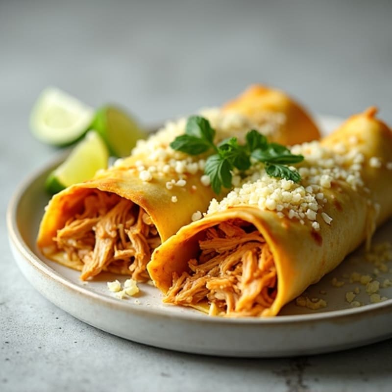 Salsa Verde Shredded Chicken Enchiladas