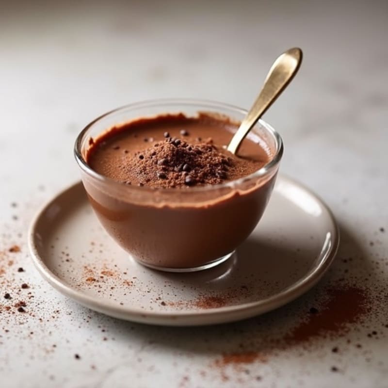 Silky Chocolate Protein Pudding with Chia Seeds