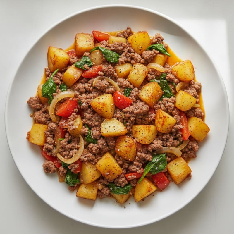 Savory Ground Beef and Potato Skillet
