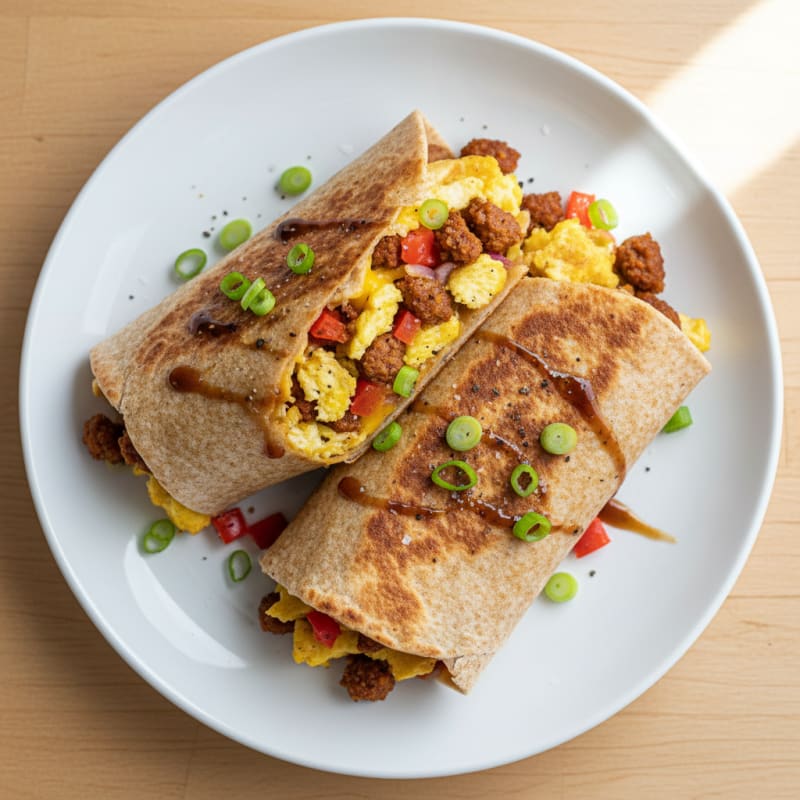 Crispy Chorizo and Egg Breakfast Burrito