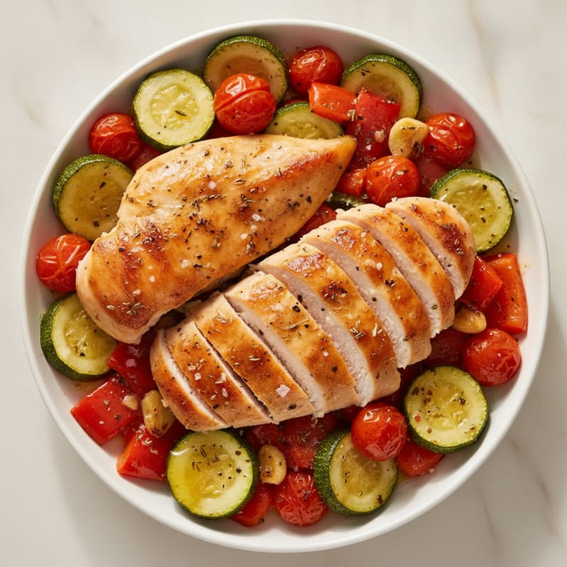 Mediterranean Herb-Roasted Chicken and Vegetables