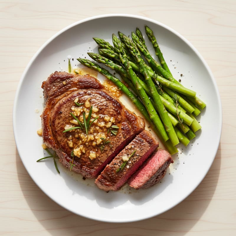 Garlic Herb Butter Pan-Seared Steak