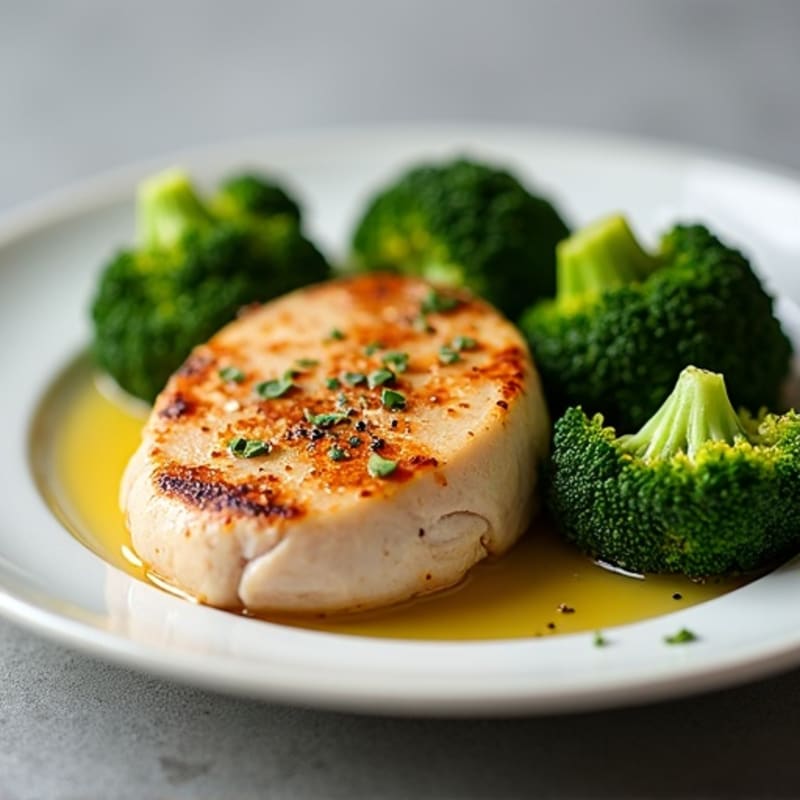 Seared Turkey Breast with Roasted Broccoli