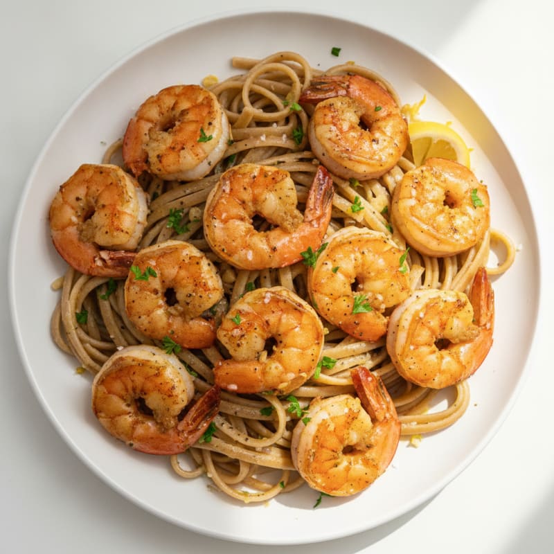 Garlic Butter Shrimp Scampi with Linguine