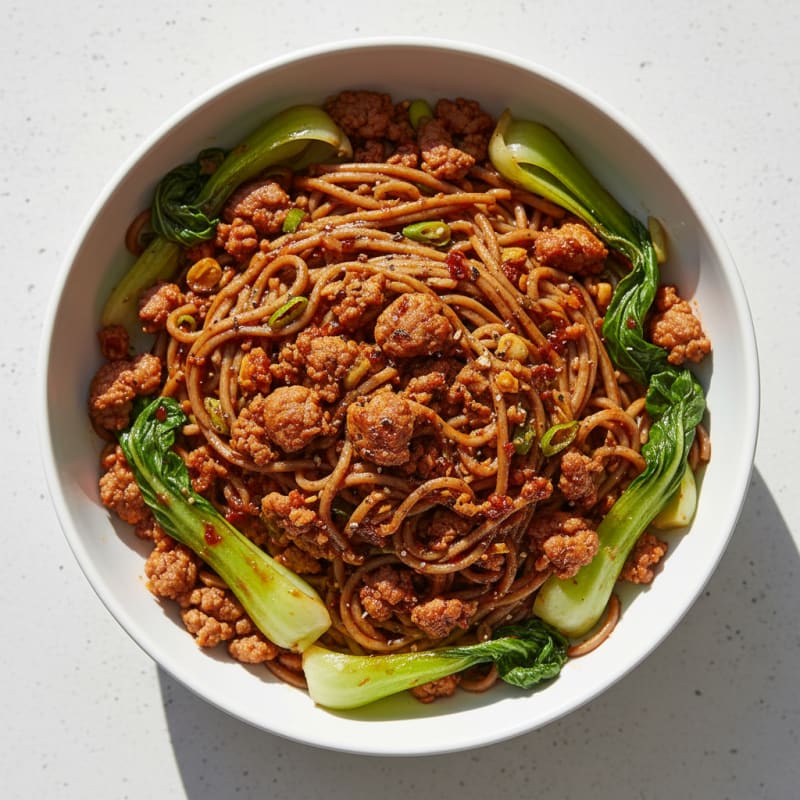 Spicy Chili-Garlic Pork Dan Dan Noodles