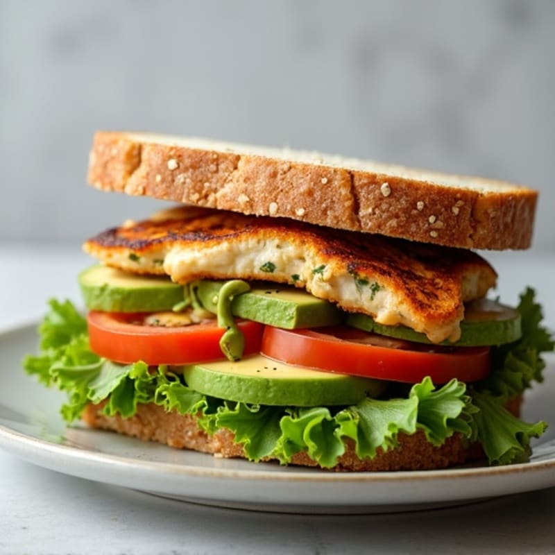 Herb-Roasted Chicken and Avocado Salad Sandwich