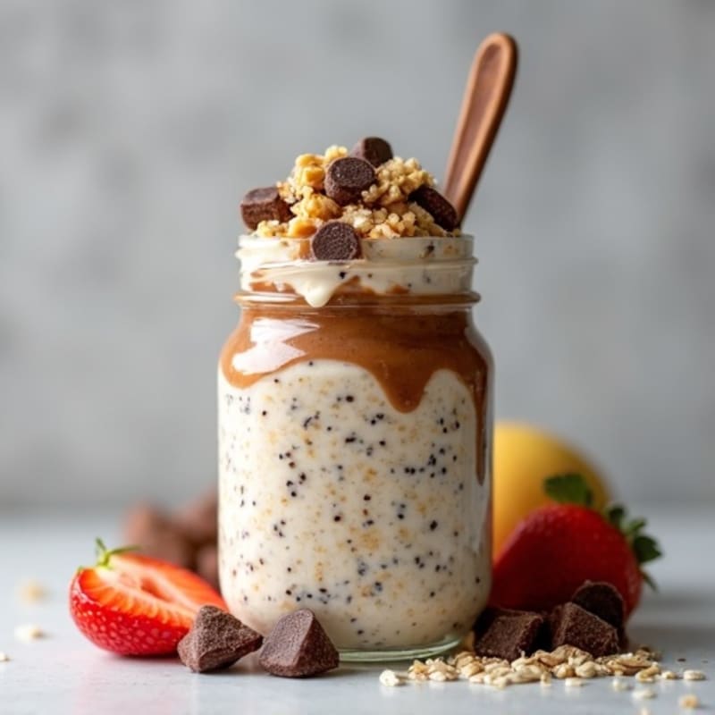 Creamy Protein Cookie Dough Overnight Oats