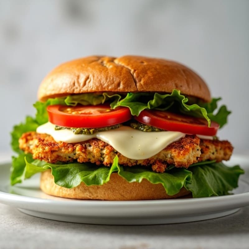 Crispy Pesto Mozzarella Grilled Chicken Sandwich