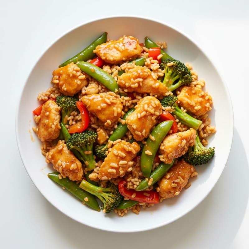 Crispy Orange-Glazed Chicken Stir-Fry