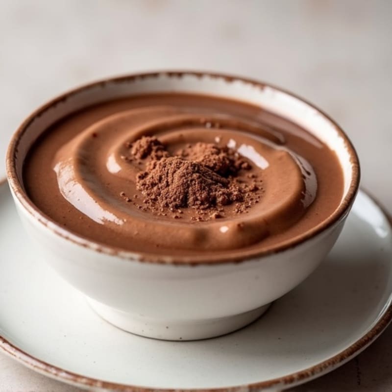 Silky Chocolate Protein Pudding with Almond Butter Swirl