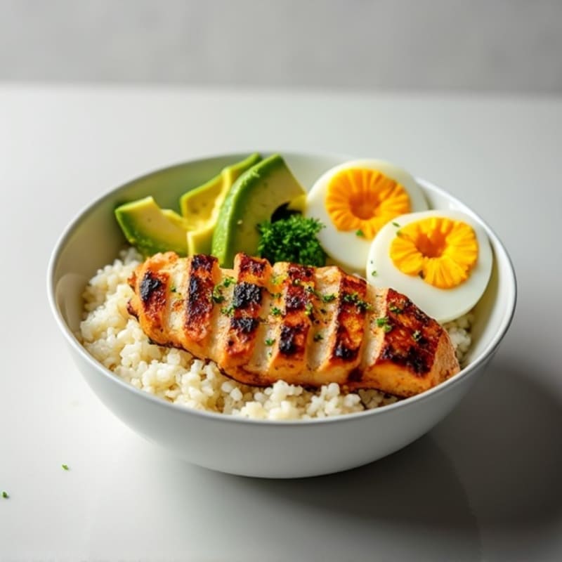 Grilled Chicken and Avocado Rice Bowl