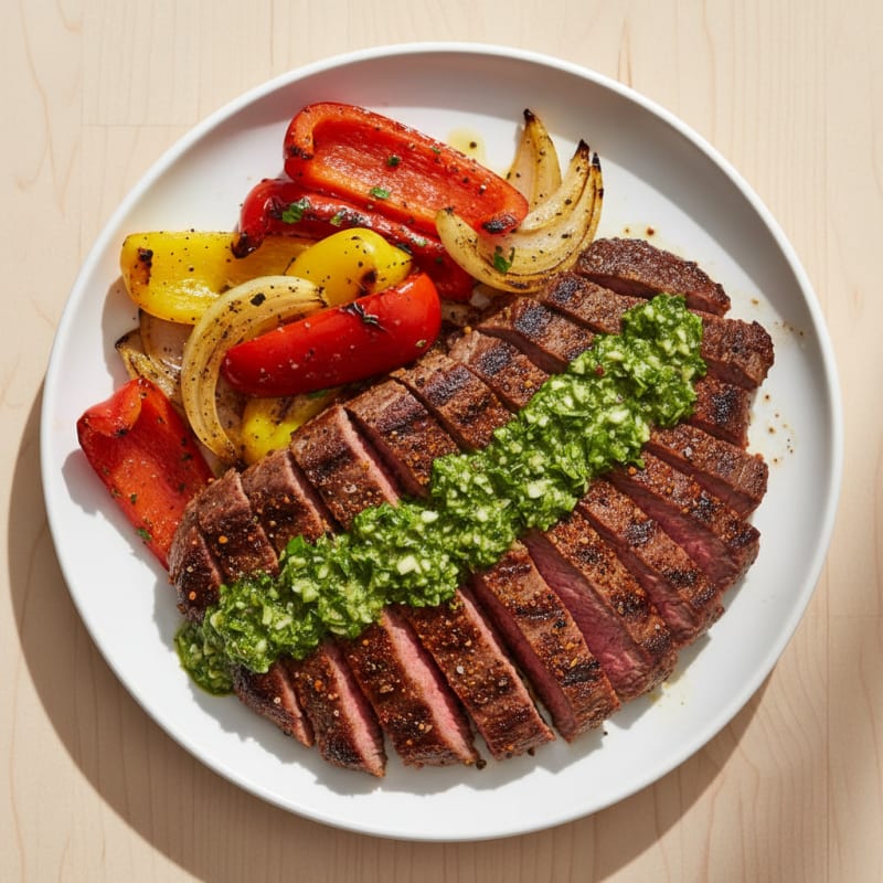 Smoky Grilled Carne Asada with Zesty Chimichurri