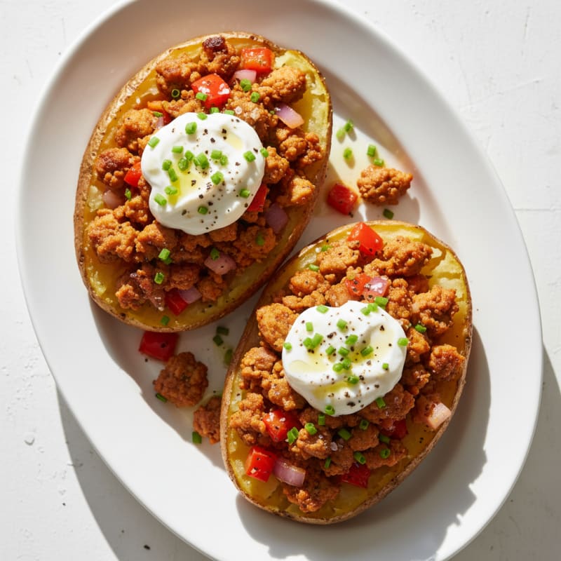 Golden Loaded Baked Potatoes