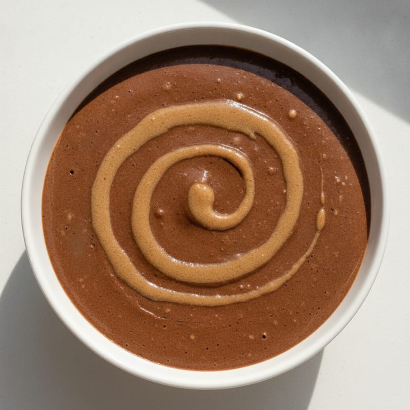 Silky Chocolate Protein Pudding with Almond Butter Swirl